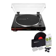 Audio-Technica AT-LP60X Belt-Drive Stereo Turntable Brown with Cleaner Kit
