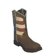 Cowtown Men's American Flag Soft Toe Work Boot CT-1001