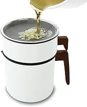 Iris Ohyama H-OP1200 Fluorine Resin Processed Oil Pot, Activated Carbon, Economical, 47.2 fl oz (1,200 ml), Cleans Oil, Frying Food, Incredible Filtration Power, Can Be Reused About 10 Times, Includes