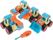 Kisangel 1Set Take Apart DIY Construction Excavator Model for Assembly Truck Creative Engineering for Boys and Fun Activity for Birthday and Holidays