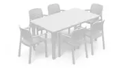 Keter Futura Chole Dining Set - White