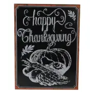 Northlight 14" Holiday Inspired Framed Happy Thanksgiving Chalkboard Wall Art