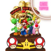 Super Mario Cake Topper - - Kids Party Decoration