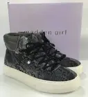 Steve Madden Beezy Work Boot Sneaker Shoes Women 7 Snake Print Canvas New In Box