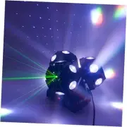 18LEDs Moving Head DJ Light Rotating 3HEAD 18LED Stage Lights w/ Special Lights