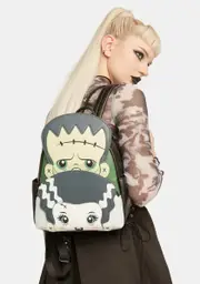 [Loungefly] Universal Monsters Frankie And Bride Cosplay Backpack