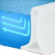 2 m Surge Protection Strip Shower Self-Adhesive Silicone Foldable Shower Water Stop Dam, Water Barrier Threshold Dam, Water Sealing Strip, for Bathroom and Kitchen, White