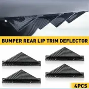 4x Universal Rear Bumper Diffuser Fin Spoiler Lip Wing Splitter Carbon Fiber EAK