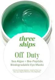Three Ships OffDuty Sea Algae + Bio-Peptide Smoothing Eye Masks- Firming Under Eye Patches to Reduce Look of Fine Lines, Biodegradeable (30 sets)