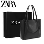 現貨 ZARA TOTE BAG MANSU 正品女包 2023新款 TOTE 黑色極簡便攜大容量購物單肩