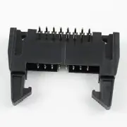 10Pcs Black 2.54mm 16 Pin Male Right Angle Ejector Header Connector With Latch