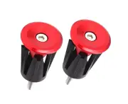 2Pcs Bike Bicycle Cycling Handle Bar Grips End Plug Cap Red