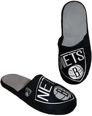 FOCO NBA Brooklyn Nets Men's Slip On Slippers