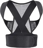 Corrector Trainer Back Straightener Adjustable Upper Brace for Women Outdoors Sports Valentine's Day Present Black,L