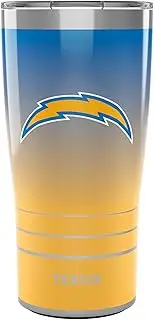 Tervis Traveler NFL Los Angeles Chargers - Ombre Triple Walled Insulated Tumbler Travel Cup Keeps Drinks Cold & Hot, 20oz, Stainless Steel