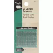 Dritz 56B-7 Quilting Betweens Hand Needles, Size 7 (20-Count) Nickel