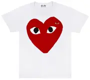 [COMME des GARCONS PLAY] Big Red Heart With Red Emblem Tee