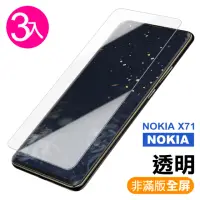 在飛比找momo購物網優惠-Nokia X71 透明9H玻璃鋼化膜手機保護貼(3入 X7