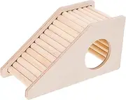 HANABASS Hamster Wooden Climbing Ladder Bite Resistant Bridge for Guinea Pig Habitat Safe Natural for Small Pets Multi Purpose Hideout for Hamsters Mice and Birds