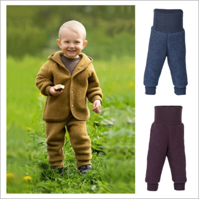 ENGEL Baby Wool Fleece Pants for Boys and Girls, 100% Organic Merino Wool, NB-1Y
