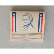 Thomas Jefferson 3rd President United States Of America Matchbook Collectible