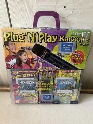 Emerson Plug 'N' Play Karaoke System With 1 Battery RCA Cards And 20 DVDs New