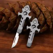 Mini TC4 Titanium Pocket Folding Knife Outdoor EDC Multi Tools Keychain Pendant