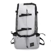ANYWAGS Pet Carrier XL Light Gray Travel Riding Driving Pet Backpack for Medium to Large Dogs with Pockets for Pet Supplies