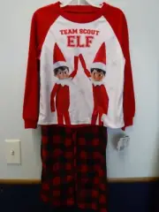 BOYS SIZE 4 ELF ON THE SHELF FLEECE TEAM SCOUT 2 PC CHRISTMAS PAJAMAS NEW #19522