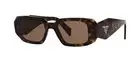 PRADA PR 17WS Dark Havana/Brown (2AU-8C1) Sunglasses