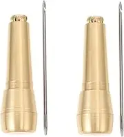 SHINEOFI Leather Tools Upholstery Needle Awl Sewing Tool Kit Drilling Sticky Sewing Hemming Tool Crease Saddle Stitch Tool Re Hemmer Copper