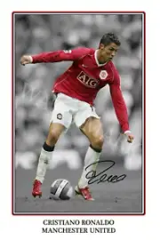 Cristiano Ronaldo signed 12x18 inch photograph poster - Manchester United