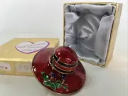 Impulse Collectables Magnetic Enamel Rhinestone Trinket Box Hat