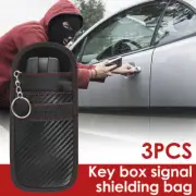 3Pcs Faraday Key Fob Protector Car Key Signal Blocker Pouch Anti-Theft '¤⊆✿
