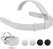 Headstrap for Meta Quest 2 Headset, TanReginal Replacement Head Straps for Oculus Quest 2 VR Headsets with 4 Pcs Controller Joystick Thumb Grip Caps