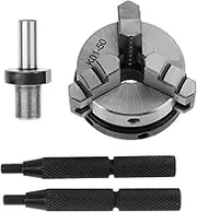 Lathe With Handle Accessory Scroll Household Easy Use Woodworking Mini Self Centering 3 Jaw Tools Manual Chuck Set Rotary Chuck