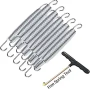 Trampoline Springs for 8ft/10ft/12ft/14ft/15ft/16ft, Heavy-Duty Galvanised, Metal Rust Resistant & Long-lasting Fitness Trampoline Springs 10pcs Fitness Trampoline Springs+1pcs springs tool