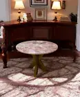 30" Rose Quartz Stone Coffee Table Top Healing Crystal Console Bar Desk Home Dec
