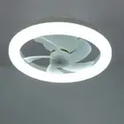 30/40/48W LED White Ceiling Fan with Remote Control for Garage Kitchen Bedroom