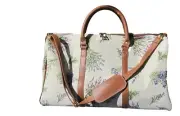 Lavender Floral Tapestry Travel Gym or Overnight bag w Shoulder Strap