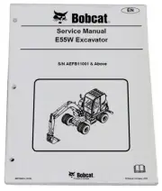 Bobcat E55W Excavator Service Manual Shop Repair Book Part Number # 6987289