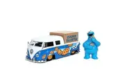 Jada 1:24 Scale Sesame Street 1963 Volkswagen Bus With Cookie Monster Model