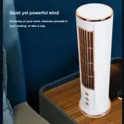 Desktop Bladeless Fan 3 Speed Wind Tower Shaped USB Rechargeable Fan with Remote