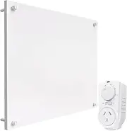 EconoHome Wall Mount Smart Space Heater Panel with Plugin Thermostat - 420W Convection Heater - For 120 Sq Ft Room - 240V - Save On Heating Costs - Overheat Protection