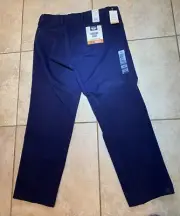 NEW MEN'S 38x30 DOCKERS CLASSIC WORKDAY KHAKI PANTS FLAT FRONT NAVY