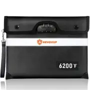 6200°F Upgraded Fireproof Document Bag with Lock, Fireproof Money Bag for Cas...