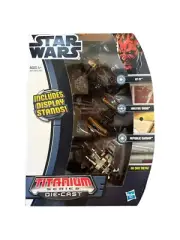 Star Wars Titanium Series Die-Cast AT-TE/Hailfire Droid/Republic Gunship MISB
