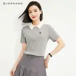 GIORDANO WOMEN 撞色領短袖羅紋 POLO 衫 13314216