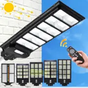 990000000LM Lamparas Luz Led Solares Luces Para Exterior Patio Dusk to Dawn+Pole