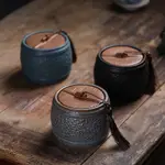 茶趣人生/茶葉罐陶瓷存儲罐大號半斤裝防潮密封家用高檔復古花綠紅茶普洱